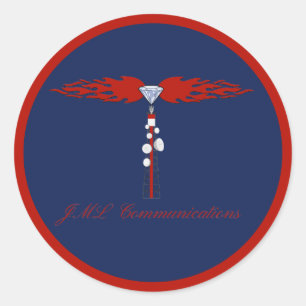 Sticker Rond Logo de la tour de communication JML