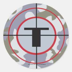 Sticker Rond Logo de la tribu Techno