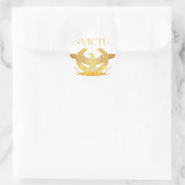 Sticker Rond logo de l'aigle royal invictus (Sac)