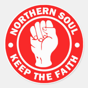 Sticker Rond Logo de l'âme du nord Rouge