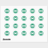 Sticker Rond Logo de lanterne verte 13 (Feuille)