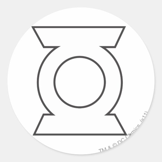 Sticker Rond Logo de lanterne verte 16 (Devant)