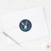 Sticker Rond Logo de lapin (Enveloppe)
