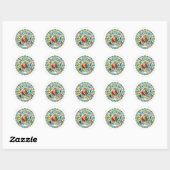 Sticker Rond Logo de l'enthousiaste d'oiseaux (Feuille)