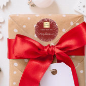 Sticker Rond Logo de l'entreprise de parties scintillant en arg