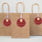 Sticker Rond Logo de l'entreprise de parties scintillant en arg