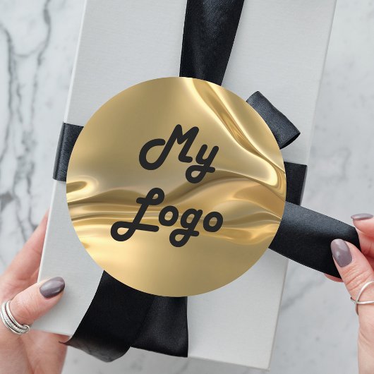 Sticker Rond Logo de l'entreprise d'images Gold