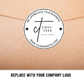 Sticker Rond Logo de l'entreprise personnalisée