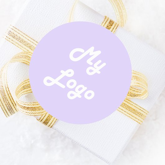 Sticker Rond Logo de l'entreprise Violet lavande