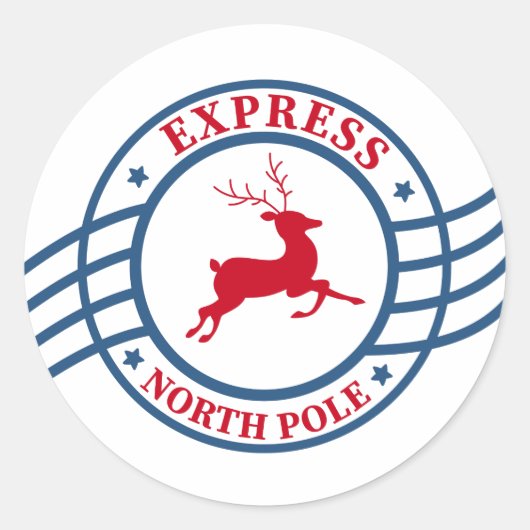 Sticker Rond logo de l'express northpole (Devant)