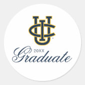 Sticker Rond Logo de l'Université de Californie, Irvine (Devant)