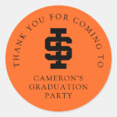 Sticker Rond Logo de l'Université d'État de l'Idaho (Devant)