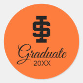 Sticker Rond Logo de l'Université d'État de l'Idaho (Devant)