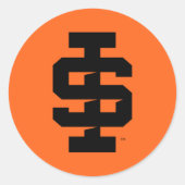 Sticker Rond Logo de l'Université d'État de l'Idaho (Devant)