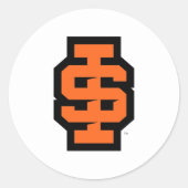 Sticker Rond Logo de l'Université d'État de l'Idaho (Devant)