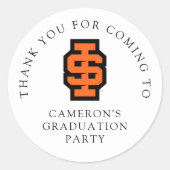 Sticker Rond Logo de l'Université d'État de l'Idaho (Devant)