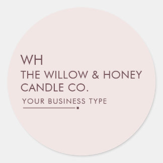 Sticker Rond Logo de marque minimaliste pour petite entreprise