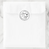 Sticker Rond Logo de marque personnalisé (Sac)