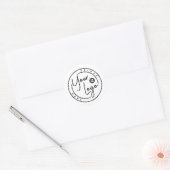 Sticker Rond Logo de marque personnalisé (Enveloppe)