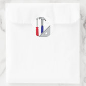 Sticker Rond Logo de menuiserie (Sac)