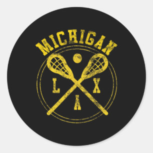 Sticker Rond Logo de Michigan Lacrosse Lax