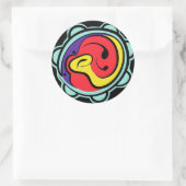 Sticker Rond Logo de musique Design coque iphone (Sac)