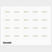 Sticker Rond Logo de nom de script moderne professionnel (Feuille)