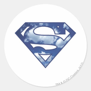 Sticker Rond Logo de nuage de Supergirl