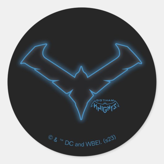 Sticker Rond Logo de nuit Gotham Knights (Devant)