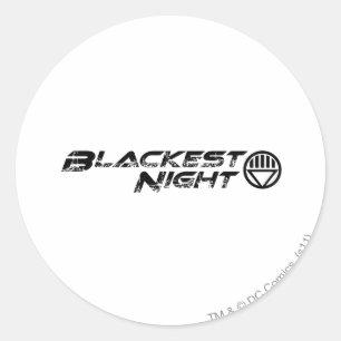 Sticker Rond Logo de nuit le plus noir