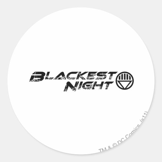 Sticker Rond Logo de nuit le plus noir (Devant)