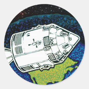 Sticker Rond Logo de patchs de mission Apollo 7 NASA