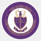 Sticker Rond Logo de Phi Alpha Delta (Devant)