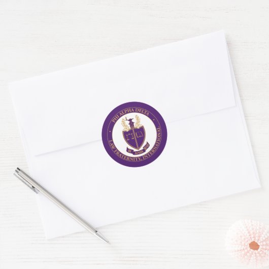 Sticker Rond Logo de Phi Alpha Delta (Enveloppe)
