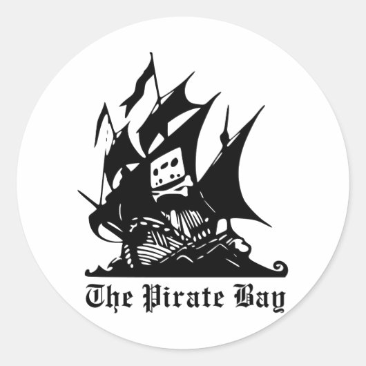 Sticker Rond Logo de Pirate Bay (Devant)