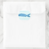 Sticker Rond logo de poisson bleu (Sac)