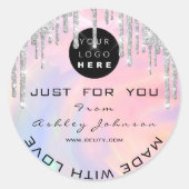 Sticker Rond Logo De Remerciements De parties scintillant Fabri (Devant)