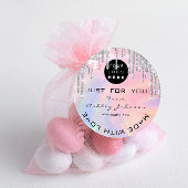 Sticker Rond Logo De Remerciements De parties scintillant Fabri