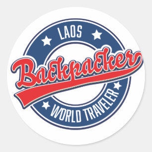 Sticker Rond logo de routard du monde laos