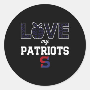 Sticker Rond Logo De Schenectady Patriots Aimer Mon Équipe