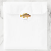 Sticker Rond Logo de Schoolmaster Fish (Sac)
