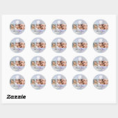 Sticker Rond Logo de script holographique noir moderne Photo (Feuille)
