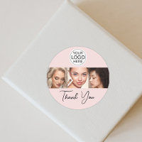 Logo de script rose poudré Photo Makeup Merci