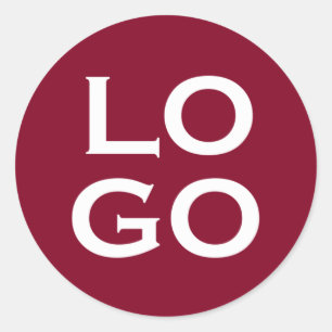 Sticker Rond Logo de société ou d'entreprise personnalisé sur f