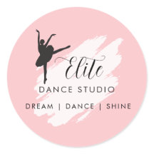 Logo de studio de danse personnalisé Rose Ballet