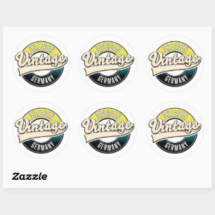 Sticker Rond Logo de style vintage Dresde