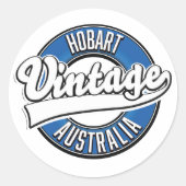 Sticker Rond Logo de style vintage Hobart australia (Devant)