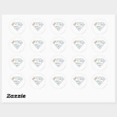 Sticker Rond Logo de Supergirl Rainbow Outline (Feuille)