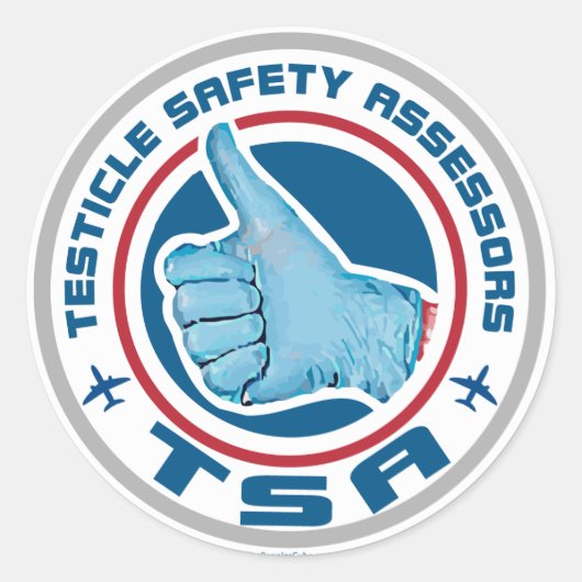 Sticker Rond Logo de TSA - assesseurs de sécurité de testicule (Devant)