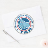Sticker Rond Logo de TSA - assesseurs de sécurité de testicule (Enveloppe)